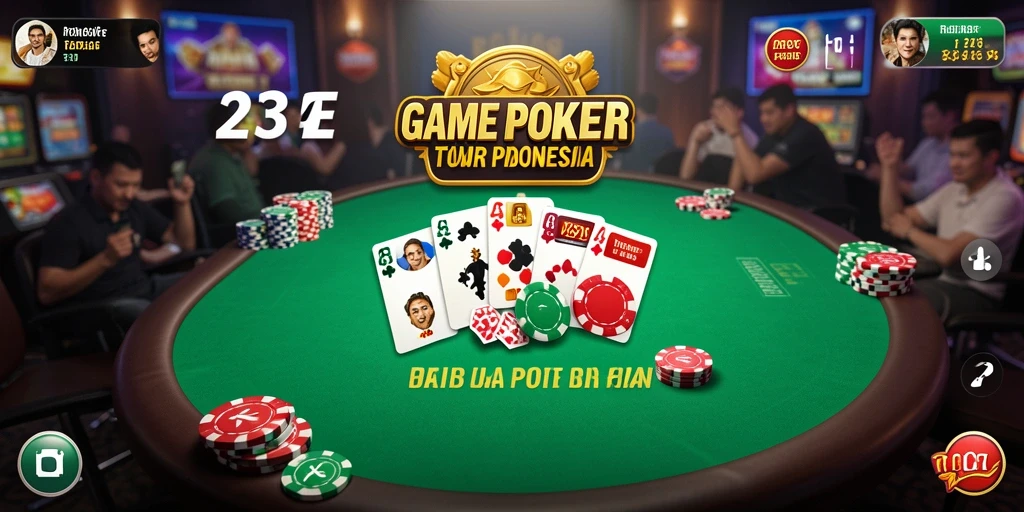 Screenshot gameplay 234E yang menampilkan aksi Poker seru.