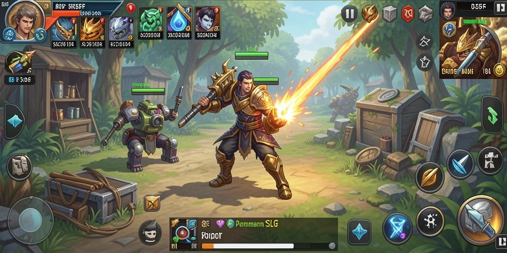 Tampilan gameplay seru dalam permainan SLG 555F.