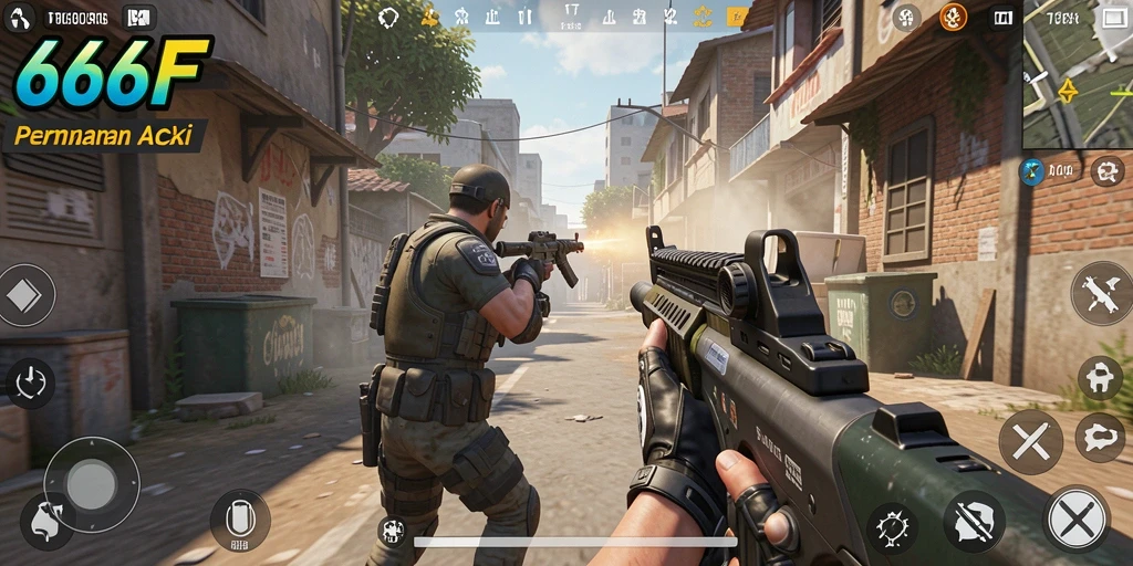 Gameplay aksi seru di 666F, tunjukkan skill Anda dalam pertarungan.