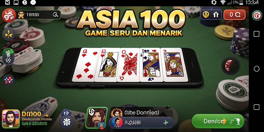 Tampilan utama gameplay ASIA100 dengan domino yang menantang.