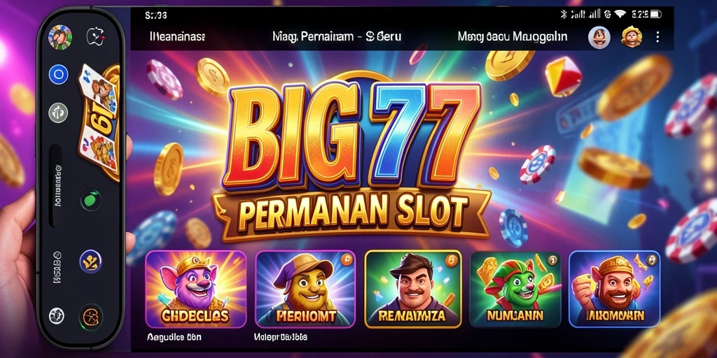 Screenshot BIG77 menampilkan aksi gameplay Slot yang mendebarkan.