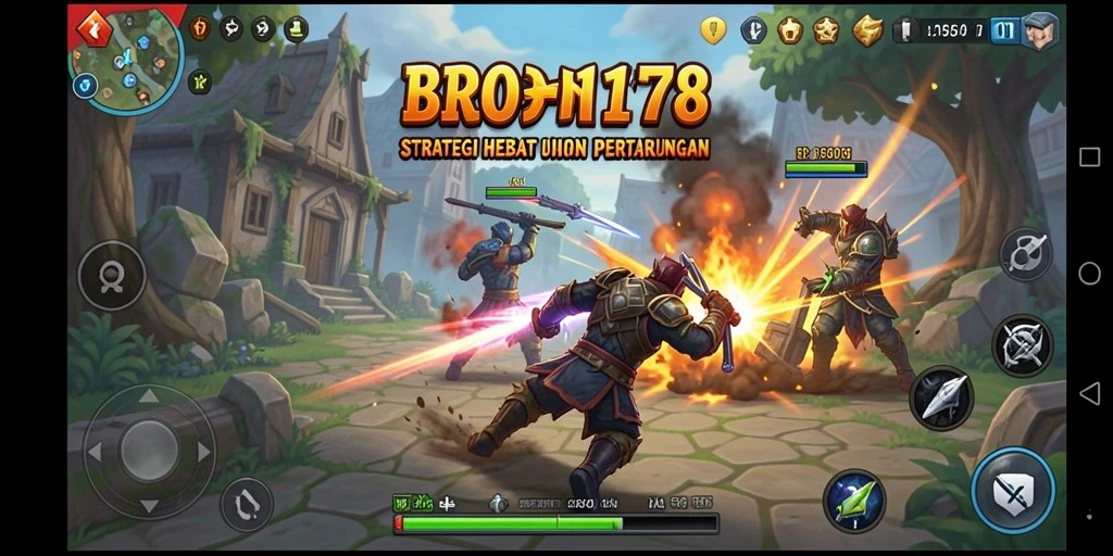 Tampilan gameplay menarik dari BRO178 yang menunjukkan strategi pertempuran.