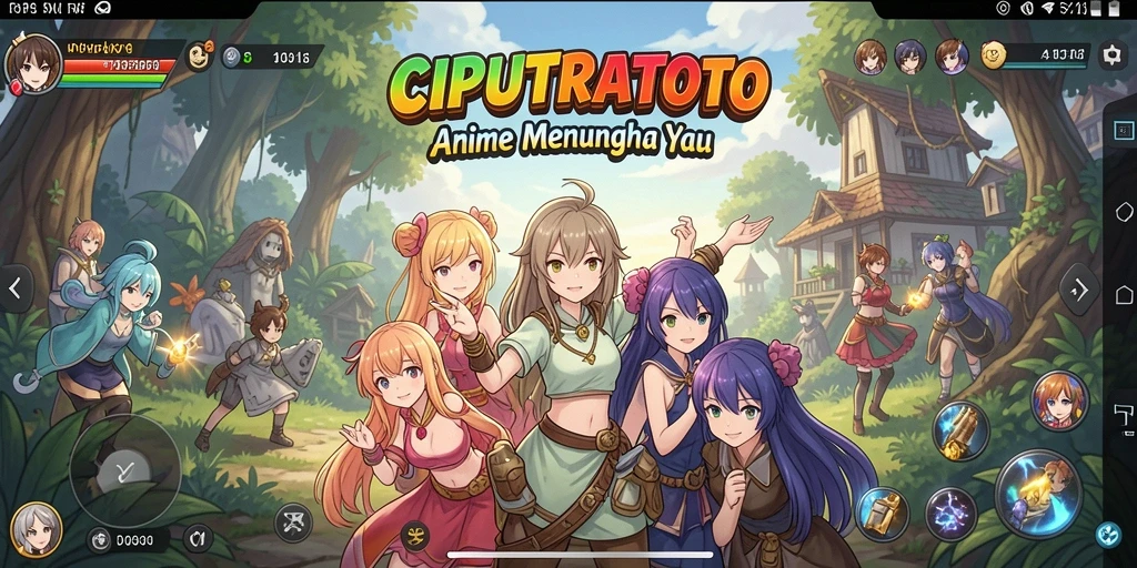 Gameplay menakjubkan dari CIPUTRATOTO memperlihatkan karakter anime yang beraksi.