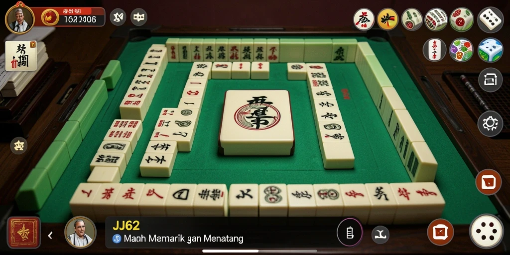 Tampilan gameplay <strong>Mahjong</strong> yang seru dan menantang di <strong>JJ62</strong>.