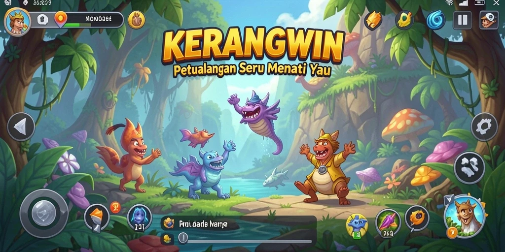 Tampilan gameplay KERANGWIN yang seru dan mengasyikkan.