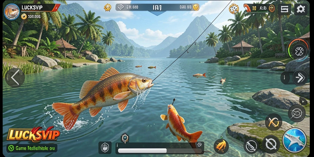 Tampilan gameplay LUCKSVIP yang menarik dengan berbagai jenis ikan.