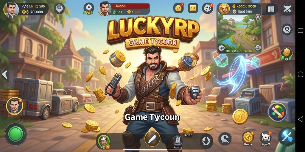 Tampilan gameplay seru di LUCKYRP saat mengembangkan bisnis tycoon.