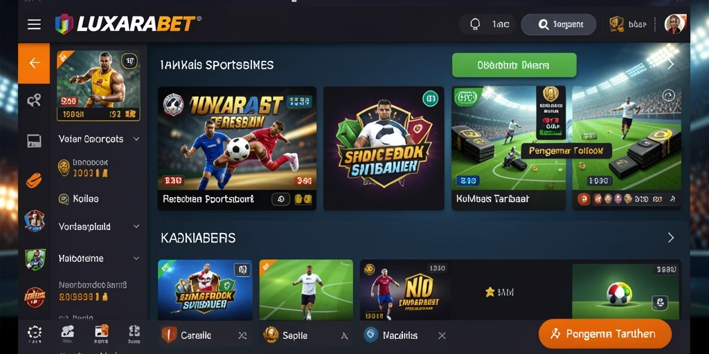 Tampilan gameplay LUXARABET yang dinamis dan interaktif dalam dunia sportsbook.
