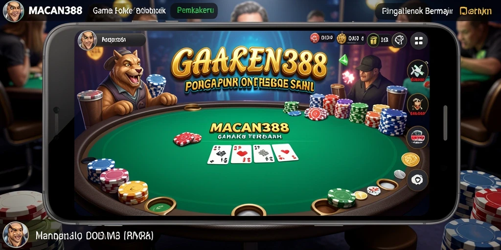 Tampilan gameplay seru dan menarik dari aplikasi Poker MACAN388.
