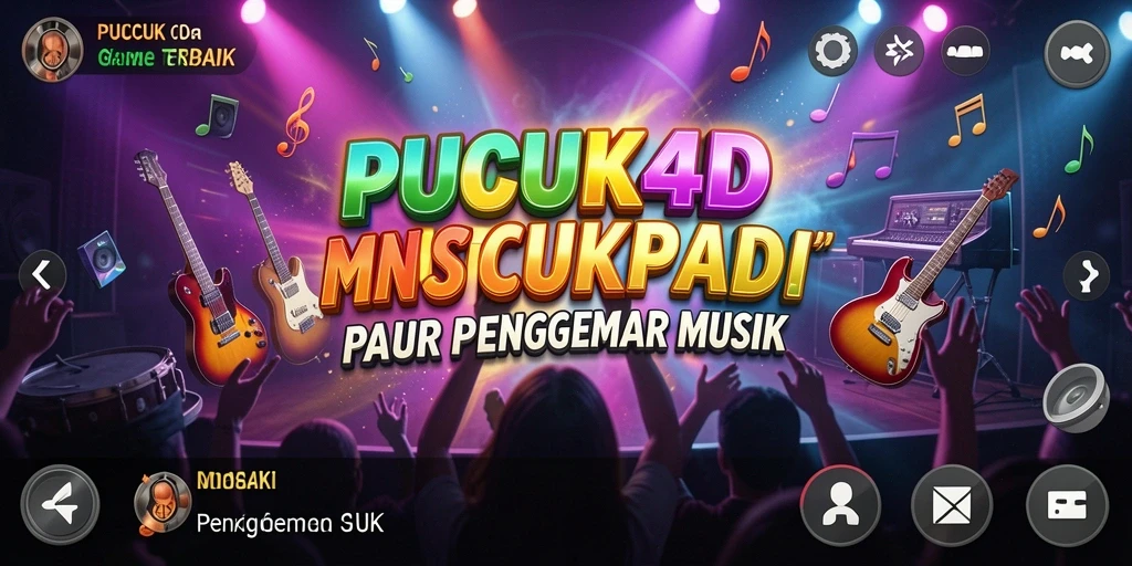 Menampilkan gameplay menarik dalam PUCUK4D yang penuh musik.