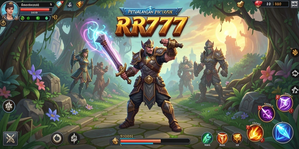 Tampilan gameplay menakjubkan dari RR777 dalam dunia RPG.