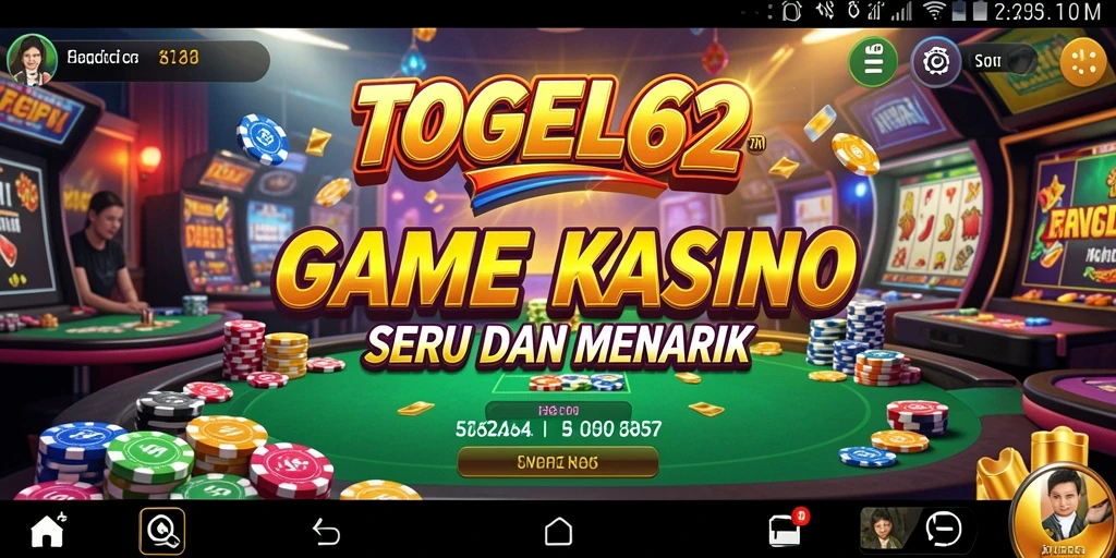 Tampilan gameplay menarik dari TOGEL62 dengan suasana kasino yang mendebarkan.